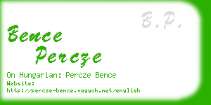 bence percze business card